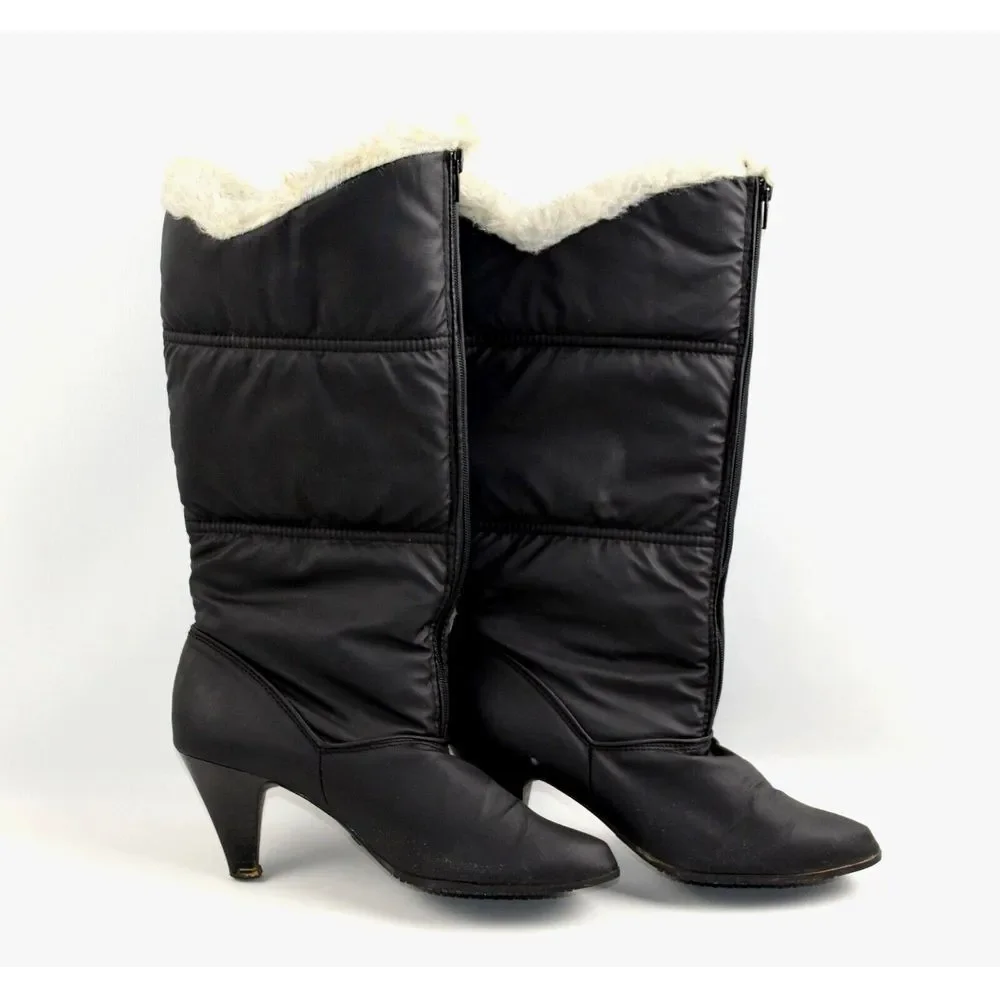 Danelle Snow Boots Womens 9 M Yukon Water Repellant‎ Blue Fur Lined Heeled